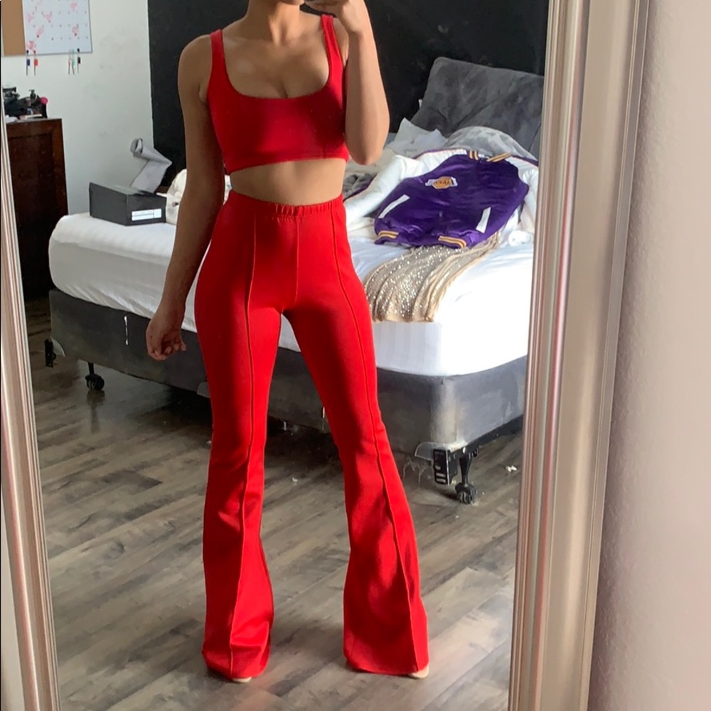 Red PrettyLittleThing Two piece set